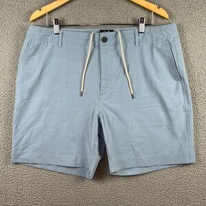 Faherty All Day Shorts Mens 36 Light Blue Flat Front Hybrid Stretch MSC0013